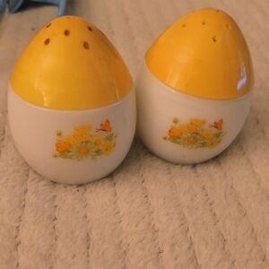Yellow Floral Salt and Pepper Shakers